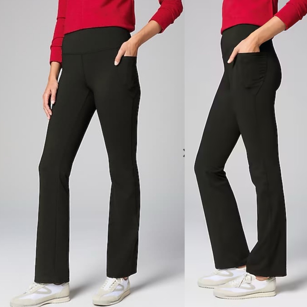 J. Hill High-Rise Boot-Cut Pants Fit Out & About Rhodes Pants Size Small Grey